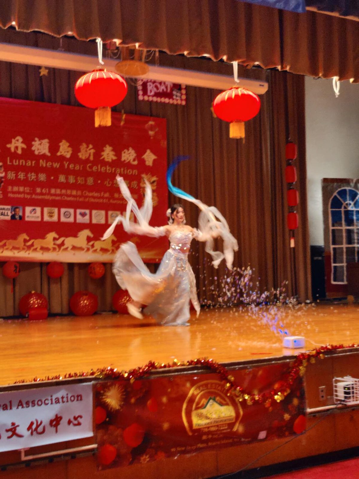 Dancer performing at the 2026 Staten Island Lunar New Year celebration